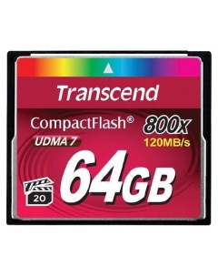 Карта памяти 800x CompactFlash Premium 64GB TS64GCF800 Transcend