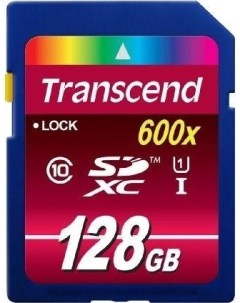 Карта памяти SDXC UHS I Class 10 600x Ultimate 128GB TS128GSDXC10U1 Transcend