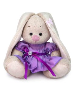Мягкая игрушка Зайка Ми в сиреневом платье с блеском малыш SidX 395 Budi basa