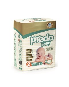 Подгузники для детей Baby mini 2 3 6 кг 12 Predo