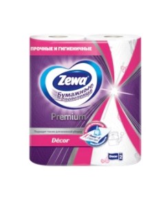 Бумажные полотенца Premium Декор 2рул Zewa