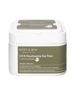 Набор масок для лица успокаивающие Cica Houttuynia Tea Tree Calming Mask 30 Mary&may