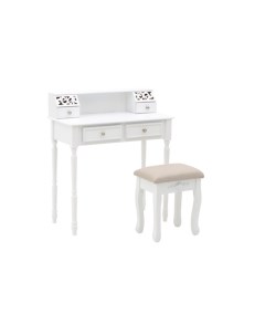 Будуарный стол и стул белый 80 0x93 0x40 0 см To4rooms