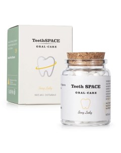 Натуральный зубной порошок в таблетках со вкусом лимона 65 Teethspace