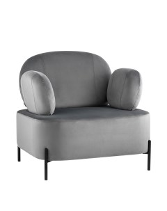 Кресло кэнди с подлокотниками велюр серый серый Stoolgroup