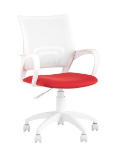 Кресло офисное topchairs st basic w красная ткань крестовина белый пластик белый Stoolgroup