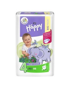 Подгузники гигиенические для детей BABY HAPPY MAXI 66 8 18 кг Bella