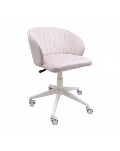 Кресло AV 238 поворотное бледно сиреневый бархат H 31 белый пластик Алвест