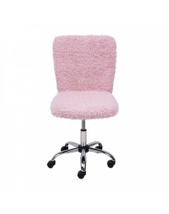 Кресло поворотное FLUFFY искусственный мех нежно розовый Akshome