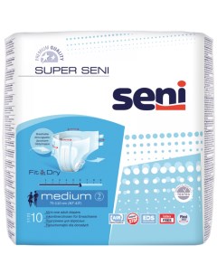 Подгузники дышащие для взрослых SUPER MEDIUM 1 шт Seni