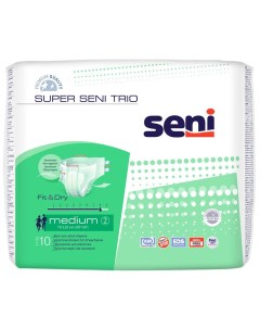 Подгузники дышащие для взрослых SUPER Trio MEDIUM 10 шт Seni