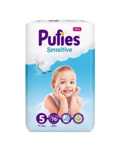 Подгузники для детей Sensitive Junior 76 11 16 кг Pufies