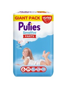 Подгузники трусики для детей Sensitive Extra Large 60 15 кг Pufies