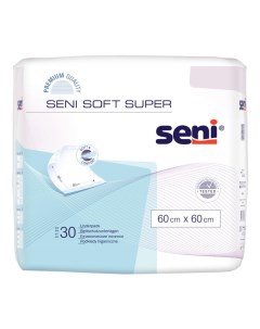 Пеленки впитывающие гигиенические SOFT SUPER 60 60 30 шт Seni