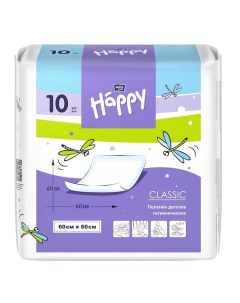 Пеленки гигиенические для детей Baby Happy Classic 60 60 10 шт Bella