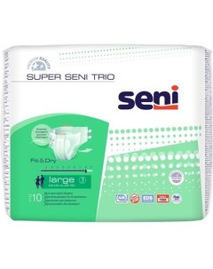 Подгузники дышащие для взрослых SUPER Trio LARGE 10 шт Seni