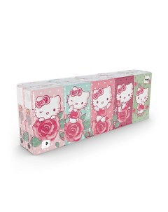 Платочки носовые бумажные Hello Kitty 4 слоя 90 Kartika