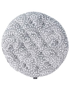 Подушка на стул круглая серого цвета с принтом спелая смородина из коллекции scandinavian touch 40 с Tkano