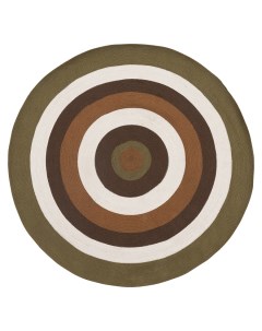 Ковер из хлопка target коричневого цвета из коллекции ethnic d150 см мультиколор Tkano