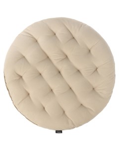 Подушка на стул круглая из хлопка бежевого цвета из коллекции essential 40 см бежевый Tkano