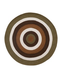 Ковер из хлопка target коричневого цвета из коллекции ethnic d90 см мультиколор Tkano