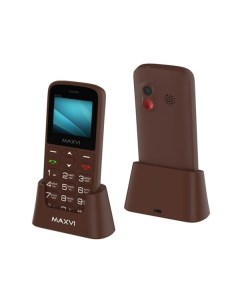 Мобильный телефон b100ds зу wc 111 коричневый Maxvi