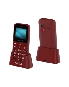 Мобильный телефон b100ds зу wc 111 винный красный Maxvi