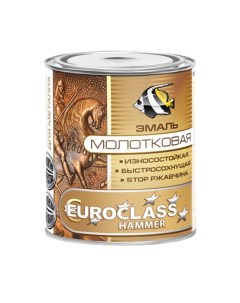 Эмаль декор EUROСLASS с молот эф зеленая 0 8 кг Euroclass