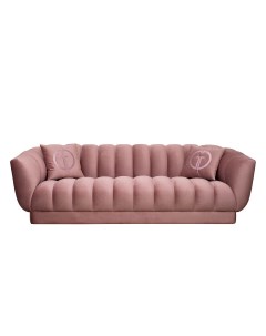 Диван fabio трехместный велюр розовый colton 007 ros 239 95 72см 2 подушки розовый Garda decor