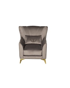 Кресло siena велюр серый триумф17 83 82 93мм серый Garda decor