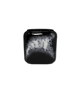 71pn 5186 ваза стеклянная серо черная 23 9 23 5см серый Garda decor
