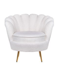 Кресло pearl boucle бежевый 85x75x75 см Mak-interior