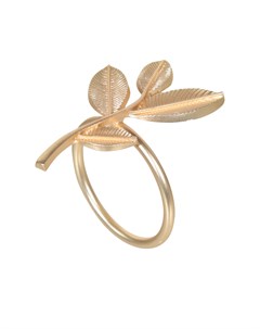 Кольцо для салфеток 6 см металл золотистое Ветка с листьями Print Kuchenland