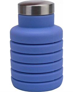 Бутылка для воды силиконовая складная с крышкой 500мл фиолетовая Bradex