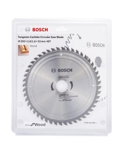Пильный диск т с 200 32мм Z48 дерево ECO Wood 2608644380 Bosch