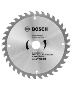 Пильный диск т с 160 20мм Z36 дерево ECO Wood 2608644374 Bosch