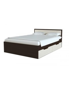Двуспальная кровать Гармония КР 604 160x200 дуб белфорт венге Стендмебель