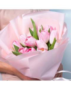 Букет из розовых тюльпанов 11 шт Л'этуаль flowers