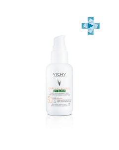 CAPITAL SOLEIL UV CLEAR Невесомый солнцезащитный флюид для лица против несовершенств SPF 50 Vichy