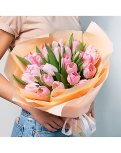 Букет из розовых тюльпанов 25 шт Л'этуаль flowers