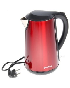 Чайник электр SA-2140MR (1.7) красн металлик+черн д Сакура