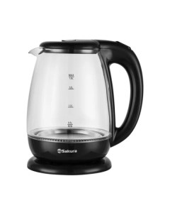 Чайник электр SA-2723BK (1.8) стекл подсв Сакура