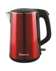 Чайник электр SA 2156MR 1 8 красн металлик черн Сакура
