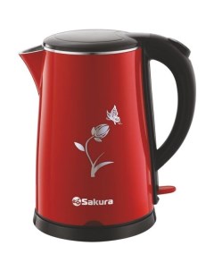 Чайник электр SA-2159BR (1.8) красн/черн д Сакура