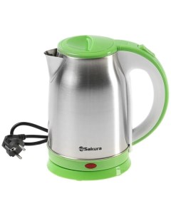 Чайник электр SA-2147G (1.8) нерж+зелен д Сакура