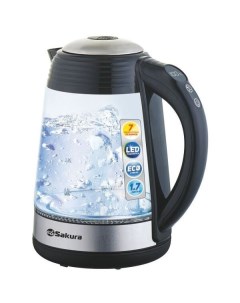 Чайник электр SA-2729DBK (1.7) стекл 7темп реж LED дисплей Сакура
