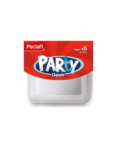 Тарелка пластиковая квадратная Party Classic Paclan