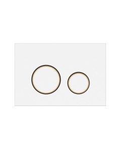 Кнопка для инсталляции Cersanit TWINS, пластик белый матовый с рамкой арт. 63535