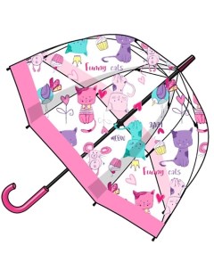 Зонт трость механический для девочек Funny Cats Playtoday
