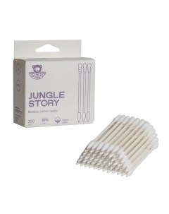 Ватные палочки с заостренным и спиральным наконечником 200 Jungle story